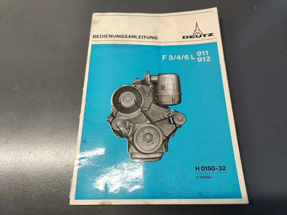 Deutz F 3/ 4/ 6 L 911, 912 / Moottorin ohjekirja, saksankielinen