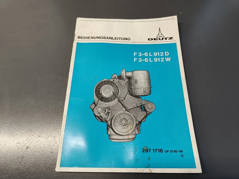 Deutz F 3- 6 L 912 D, F 3-6 L 912 W / Moottorin ohjekirja, saksankielinen