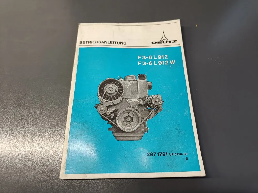 Deutz F 3- 6 L 912, F 3-6 L 912 W / Moottorin ohjekirja, saksankielinen