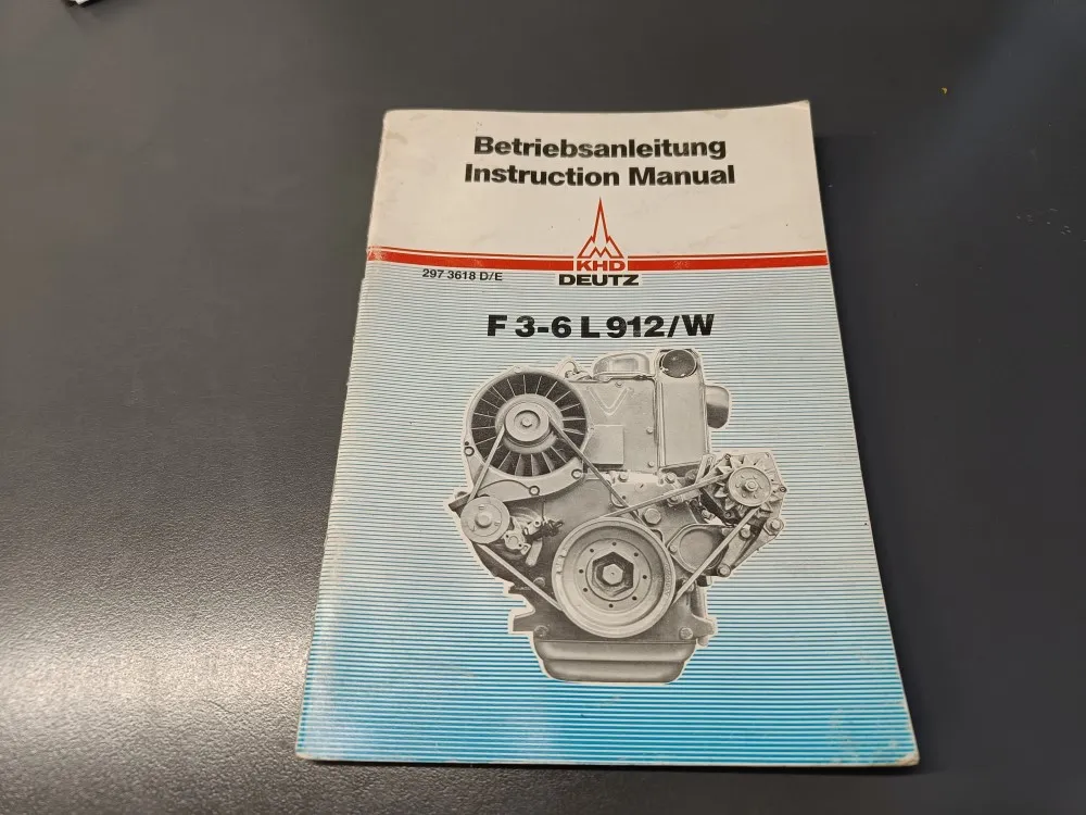 Deutz F 3- 6 L 912/W / Moottorin ohjekirja, saksankielinen