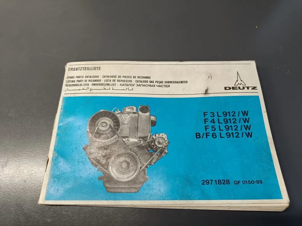 Deutz F3 L912/ W, F4 L912/ W, F5 L 912/W, B/F / Moottorin ohjekirja, saksankielinen