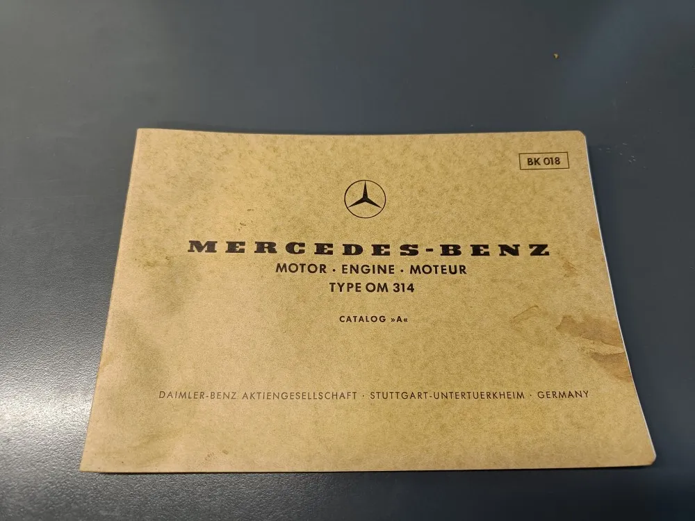 Mercedes- Benz OM314 / Moottorin ohjekirja, saksankielinen