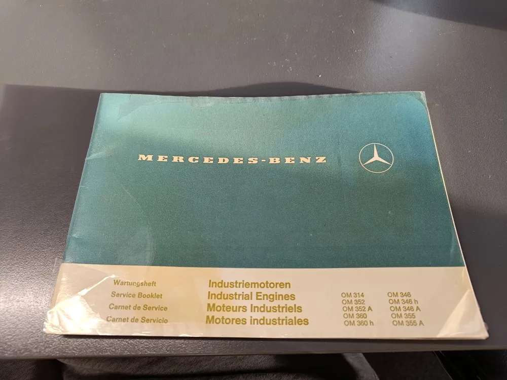 Mercedes- Benz OM314- OM 355A / Moottorin ohjekirja, saksankielinen