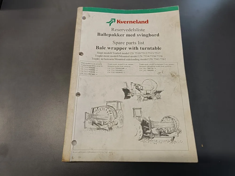 Kverneland / Varaosaluettelot