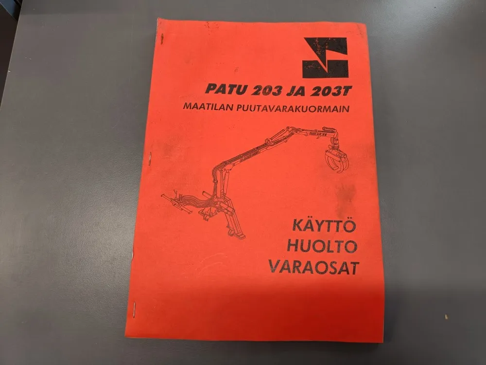 Patu 203, 203T / Käyttö-, huolto- ja varaosakirja