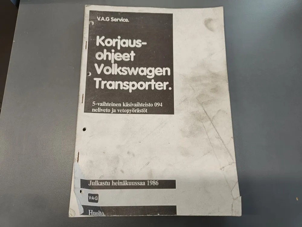 V.A.G Transporter / korjausohjeet käsivaihteisto, neliveto