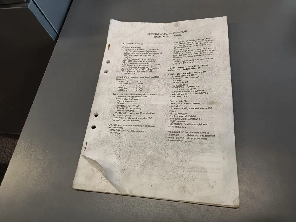 Massey Ferguson 6200/ 8200 / Sähkölaitteiden kirja