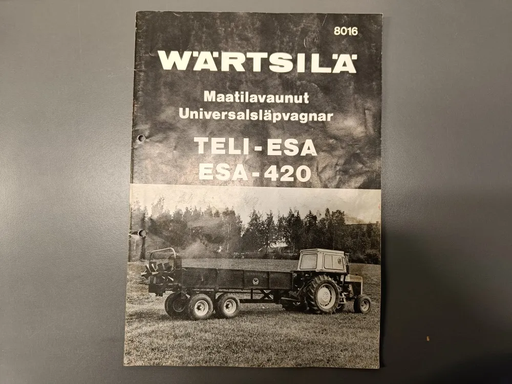 Wärtsilä teli-esa esa-420 / Maatilavaunujen käyttöohje ja varaosaluettelo