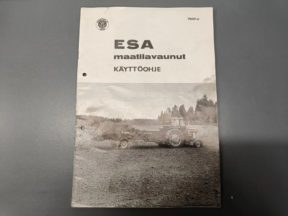 Wärtsilä Esa maatilavaunut käyttöohje 7410sf / Käyttöohje