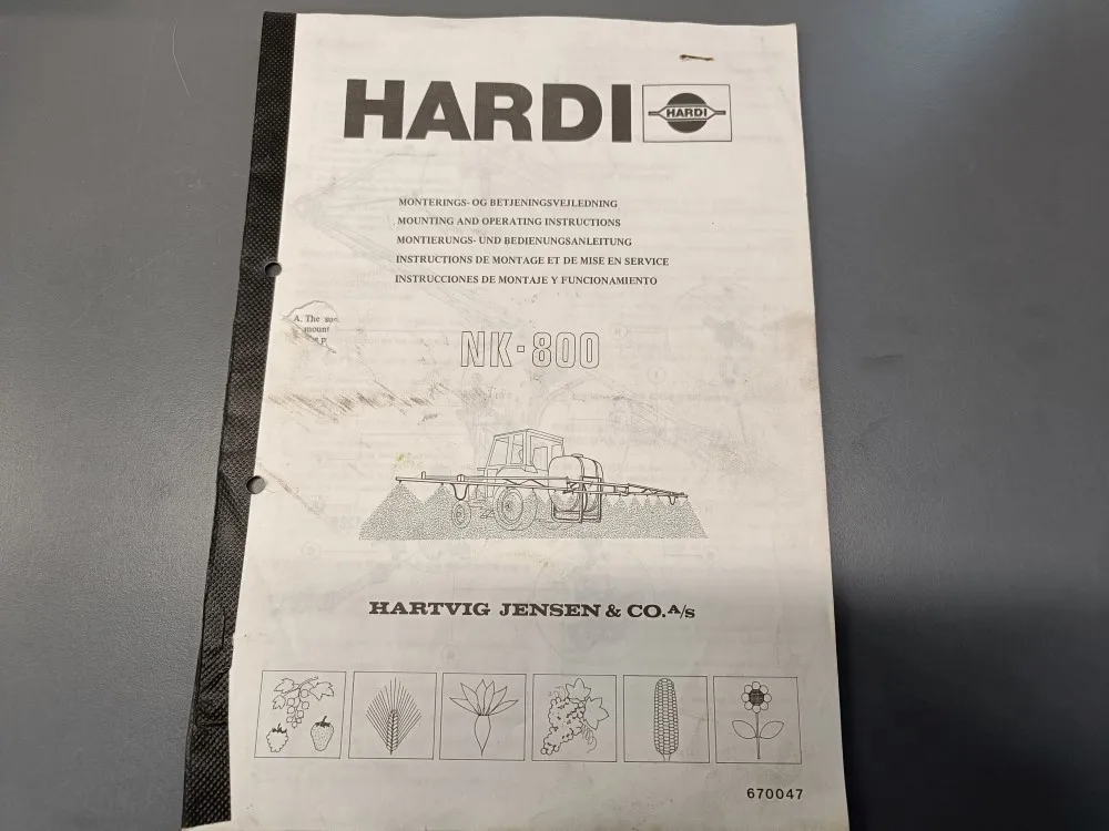 Hardi NK-800 kasvinsuojeluruiskun / Asennus ja käyttöohjeet