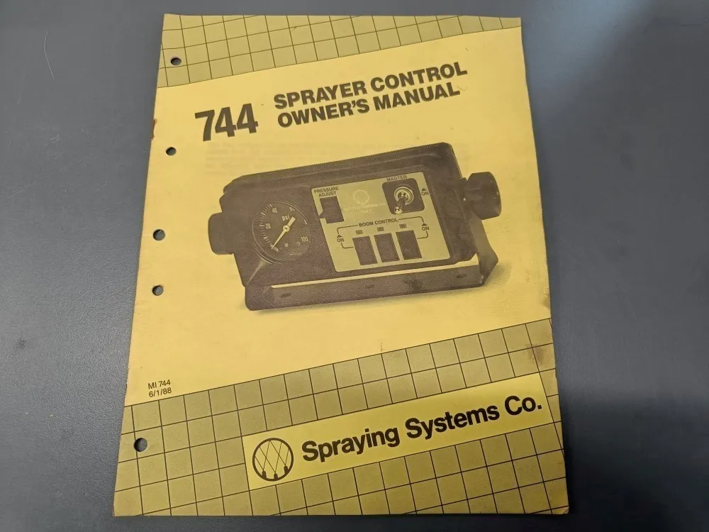 Spraying Systems Co. Sprayer Control 744 / Kasvinsuojeluruiskuun, käyttöohjeet