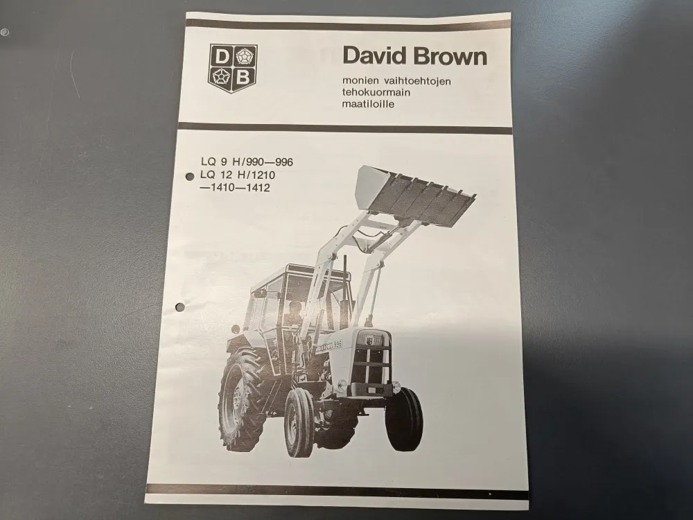 David Brown LQ 9H / 990-996, LQ 12H / 1210 ja / 1410 - 1412 tehokuormain esite