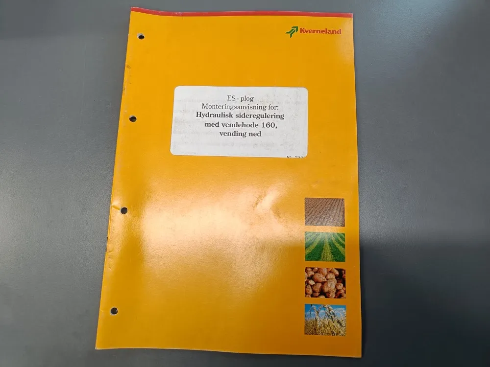Kverneland ES-aura hydraulinen sivuohjaus / Ohjeet, englanninkielinen