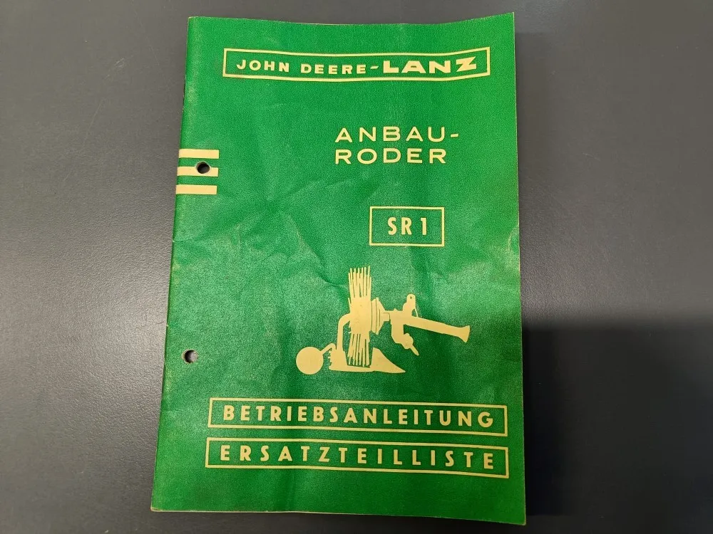 John Deere Lanz Anbau-roder SR1 / Perunannostokoneet käyttöohje ja varaosakirja