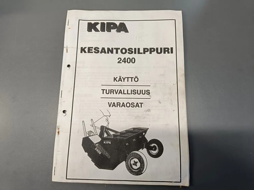 Kipa kesantosilppuri 2400 / Käyttö, turvallisuus ja varaosat