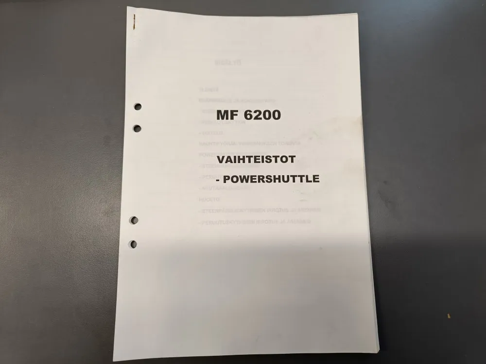 MF 6200 vaihteistot, powershuttle / Esite