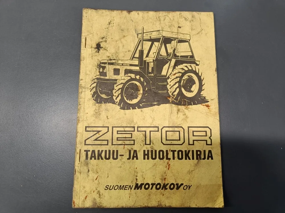 Zetor, takuu- ja huoltokirja /
