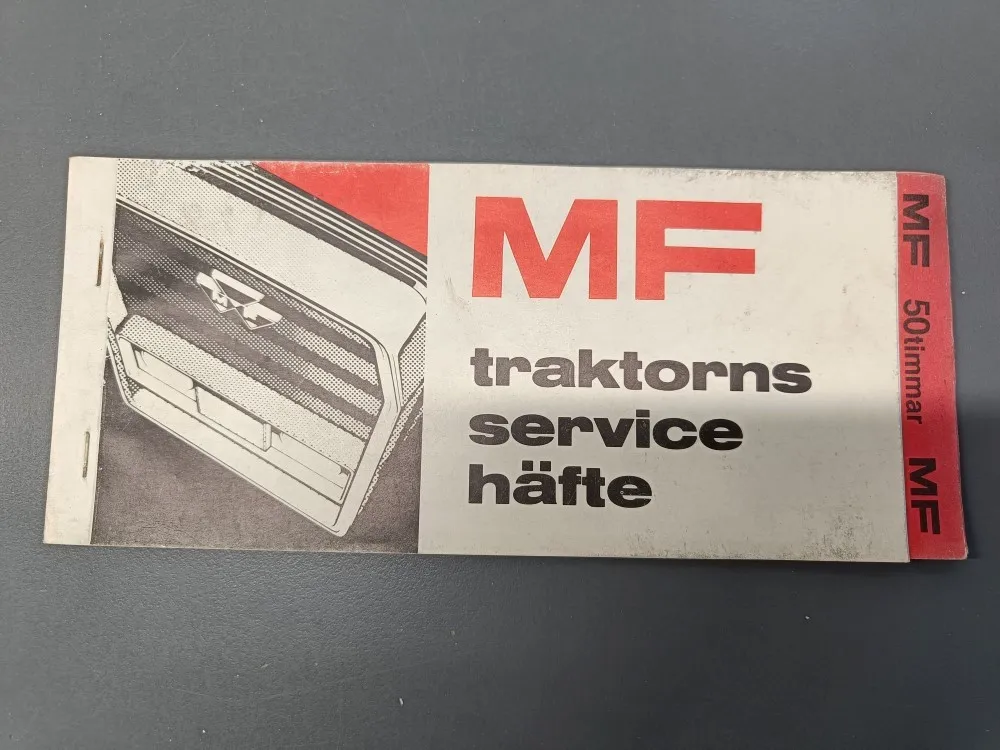 MF traktorin huoltovihko / (ruotsinkielinen)