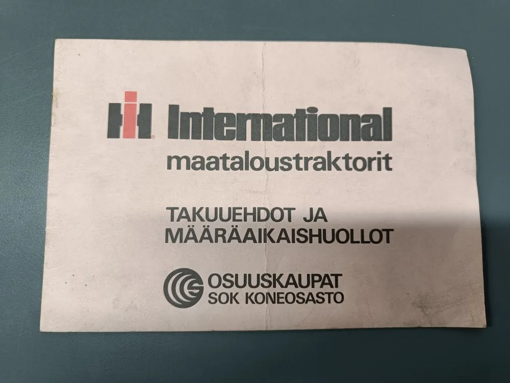 International maataloustraktorit / Takuuehdot ja määräaikaishuollot