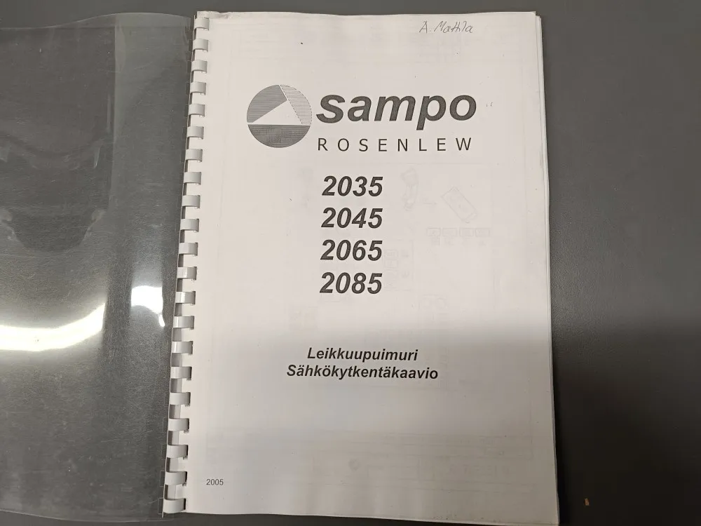 Sampo Rosenlew 2035, 2045, 2065 ja 2085 / Puimurin sähkökytkentäkaavio
