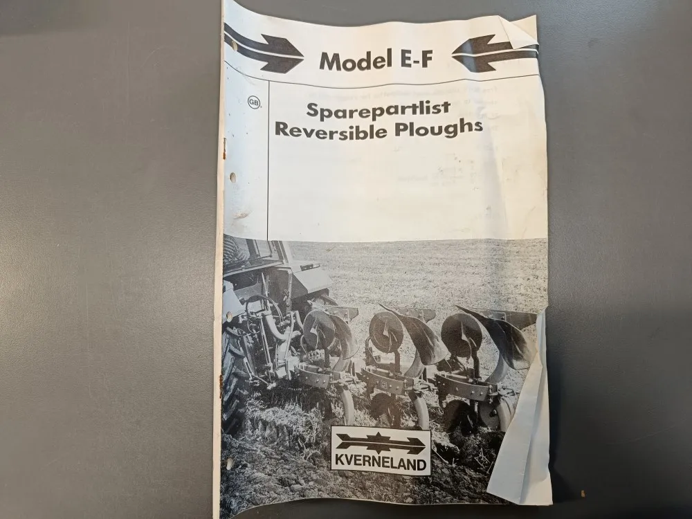 Kverneland kääntöaurojen Model E-F / Varaosaluettelo