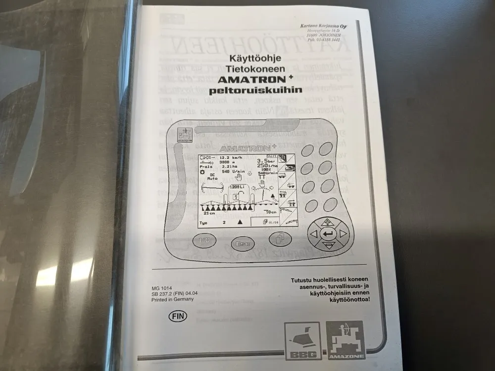 Amatron peltoruiskun tietokoneen / Käyttöohjekirja