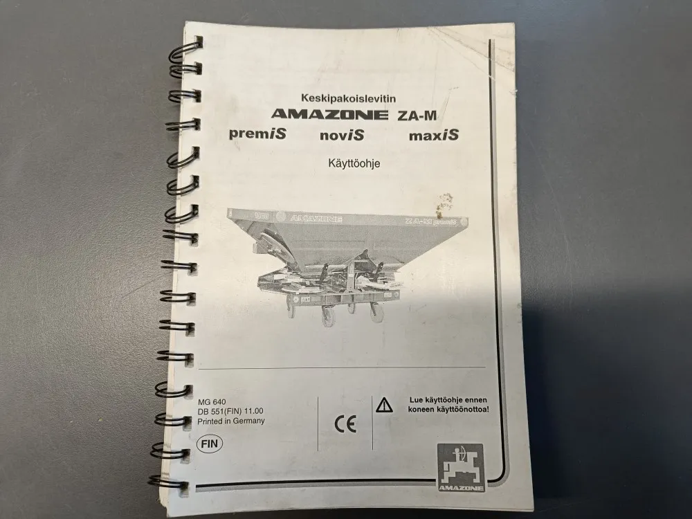 Amazone keskipakolevitin käyttöohje /