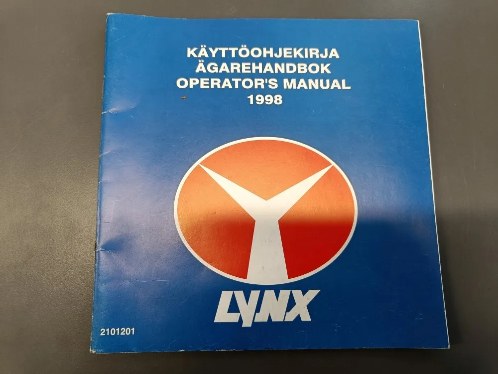 Lynx 1998 / Moottorikelkka käyttöohjekirja