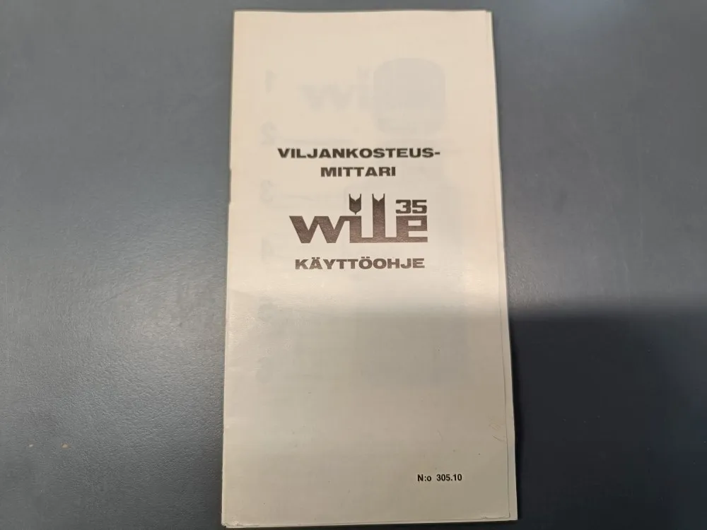 Wille 35 viljankosteusmittari / Käyttöohjekirja