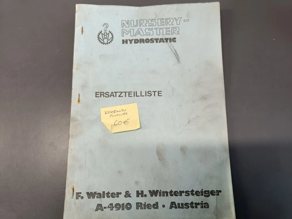 Nursery Master koeruutupuimurin / Varaosalista