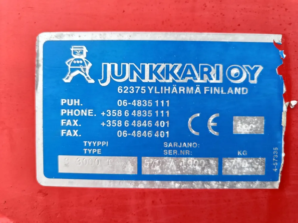 Junkkari Simulta S3000T / takapyöräkone kiekkovantailla