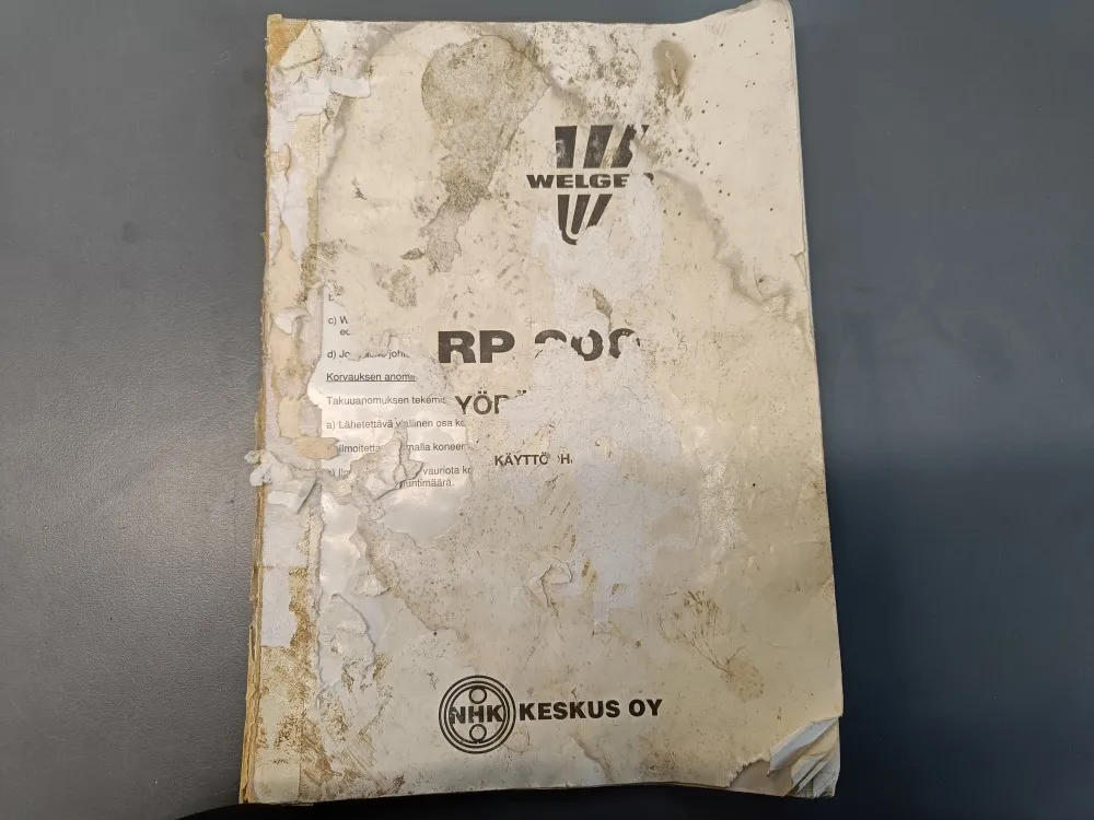 Welger RP200 pyöröpaalain / Ohjekirja