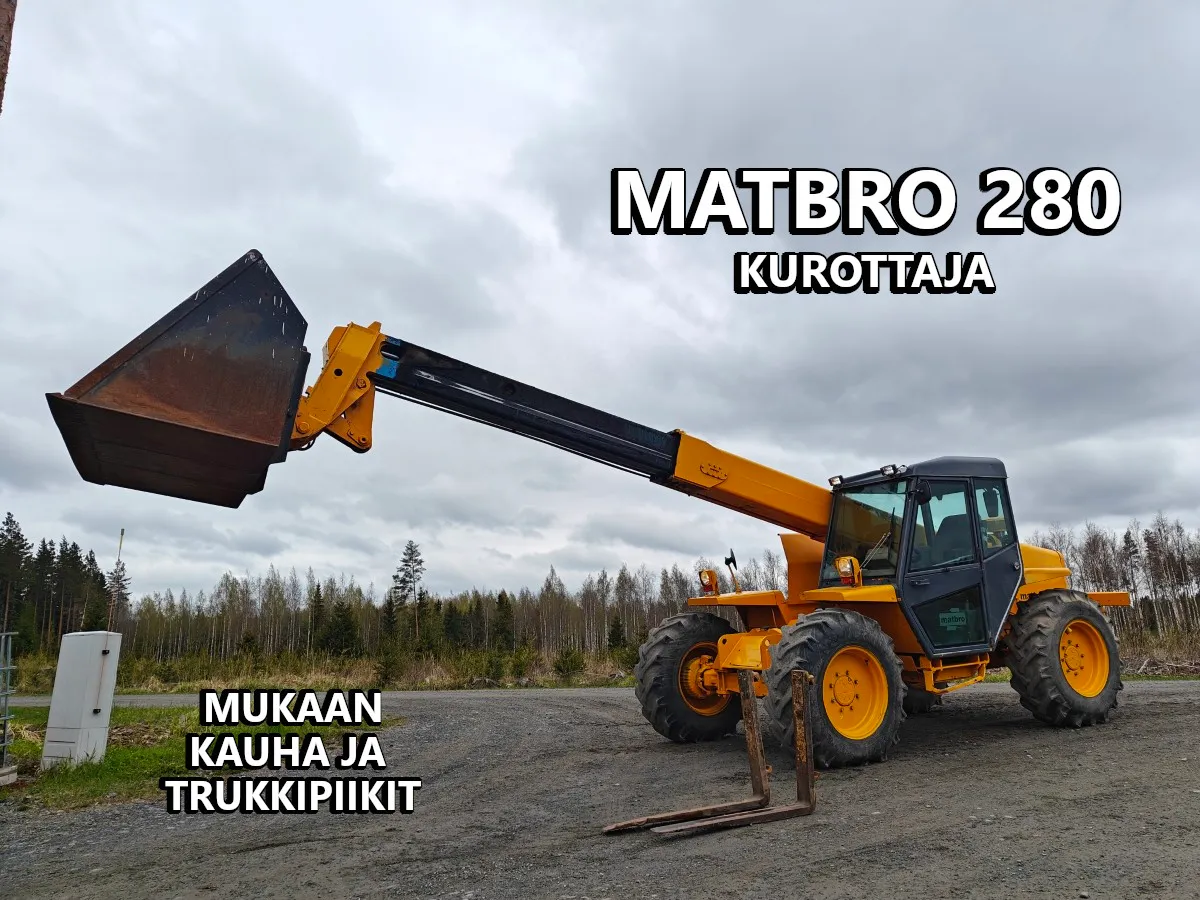Matbro 280 kurottaja / Mukana kauha ja trukkipiikit - VIDEO