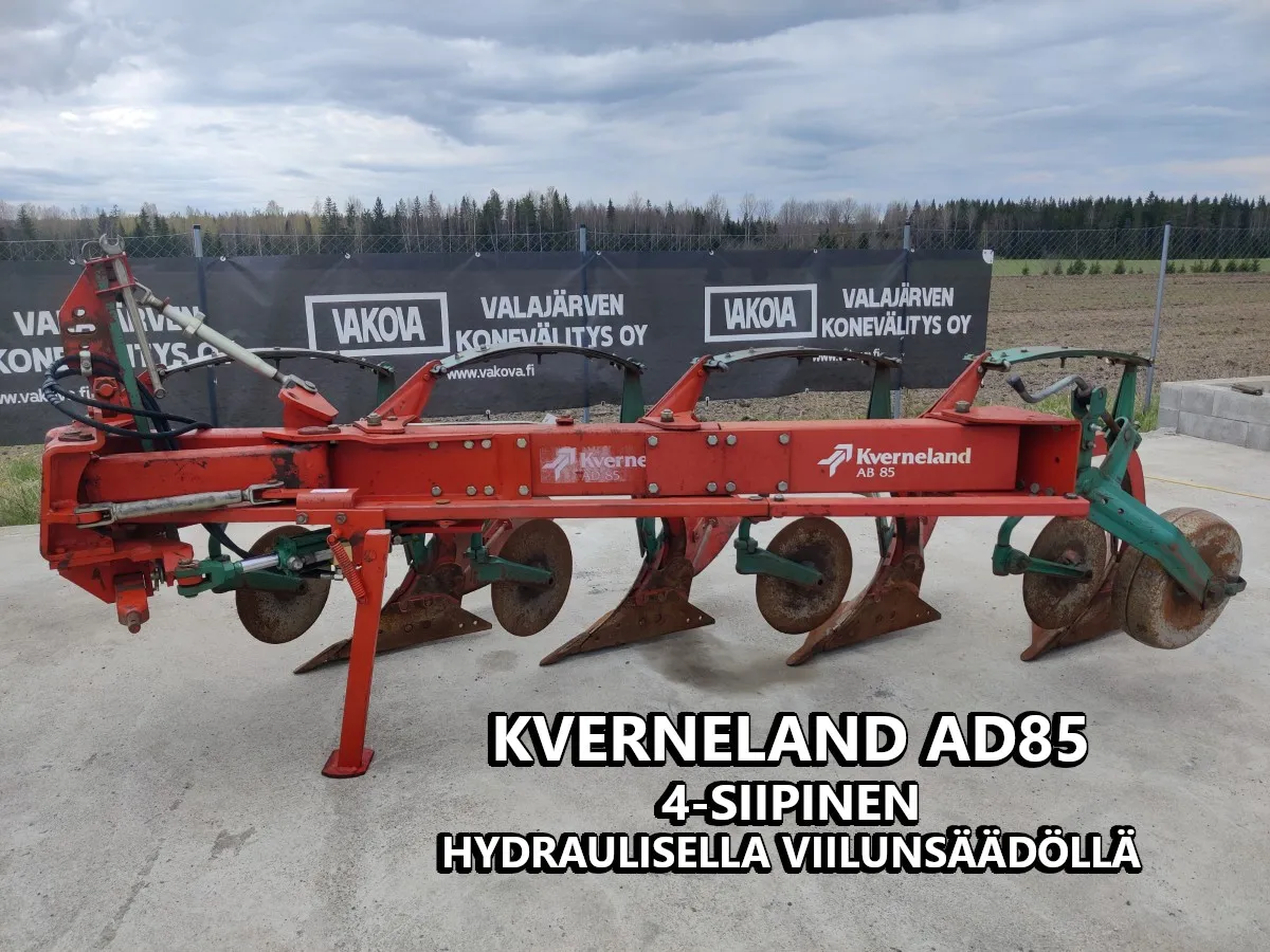 Kverneland AD85 4-siipinen sarka-aura / Hydraulinen viilunsäätö, katso video!