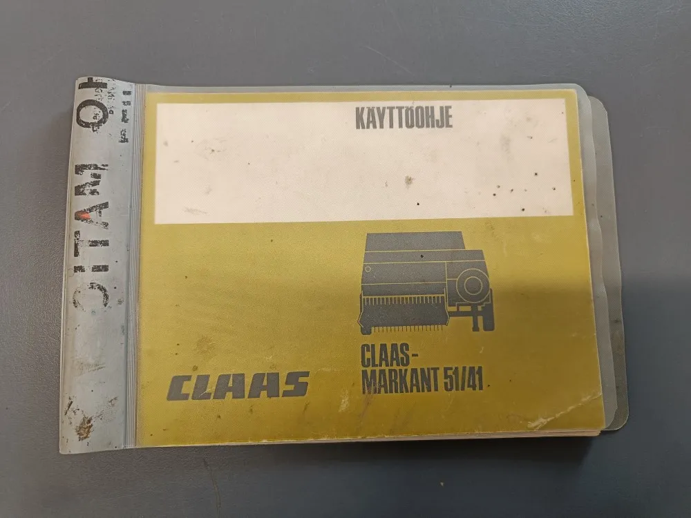 Claas Markant 51/41 / Paalaimen käyttöohjekirja