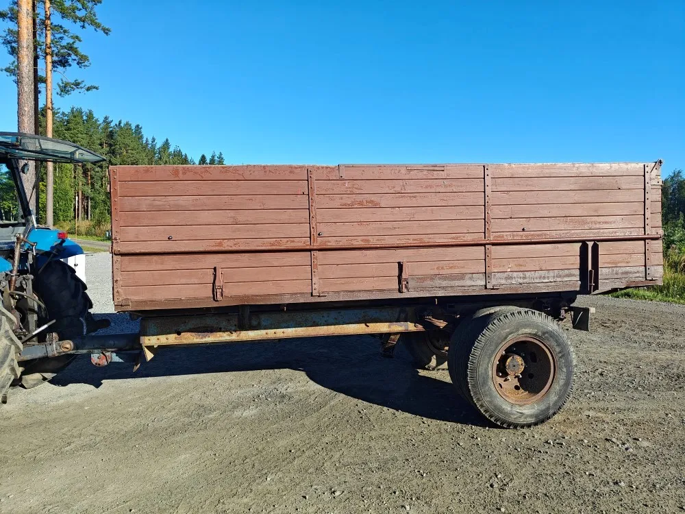 Kippikärry 1-akselinen / Puulaidat ja vaneripohja, katso video!