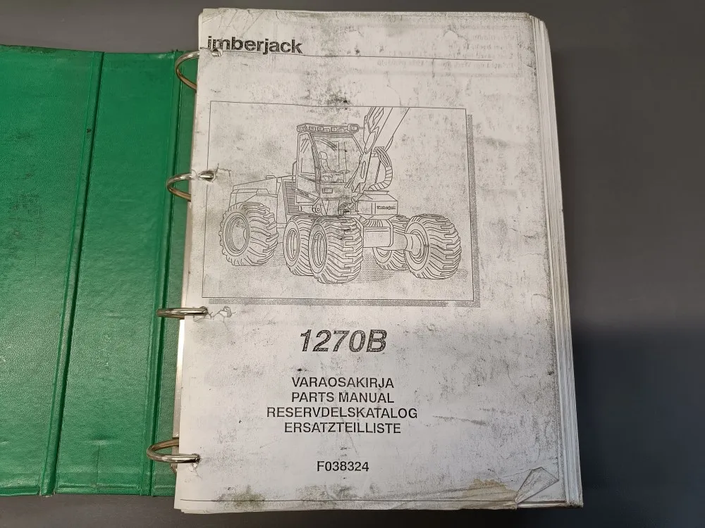 Timberjack 1270B metsäkone / Varaosaluottelo, kaksi kansiollista