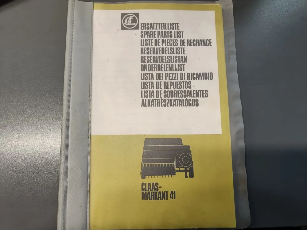 Claas Markant 41 paalaimen / Varaosaluettelo