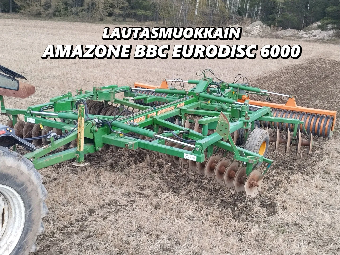Lautasmuokkain Amazone BBG Eurodisc 6000 / Hinattava ja taittuva, katso video!
