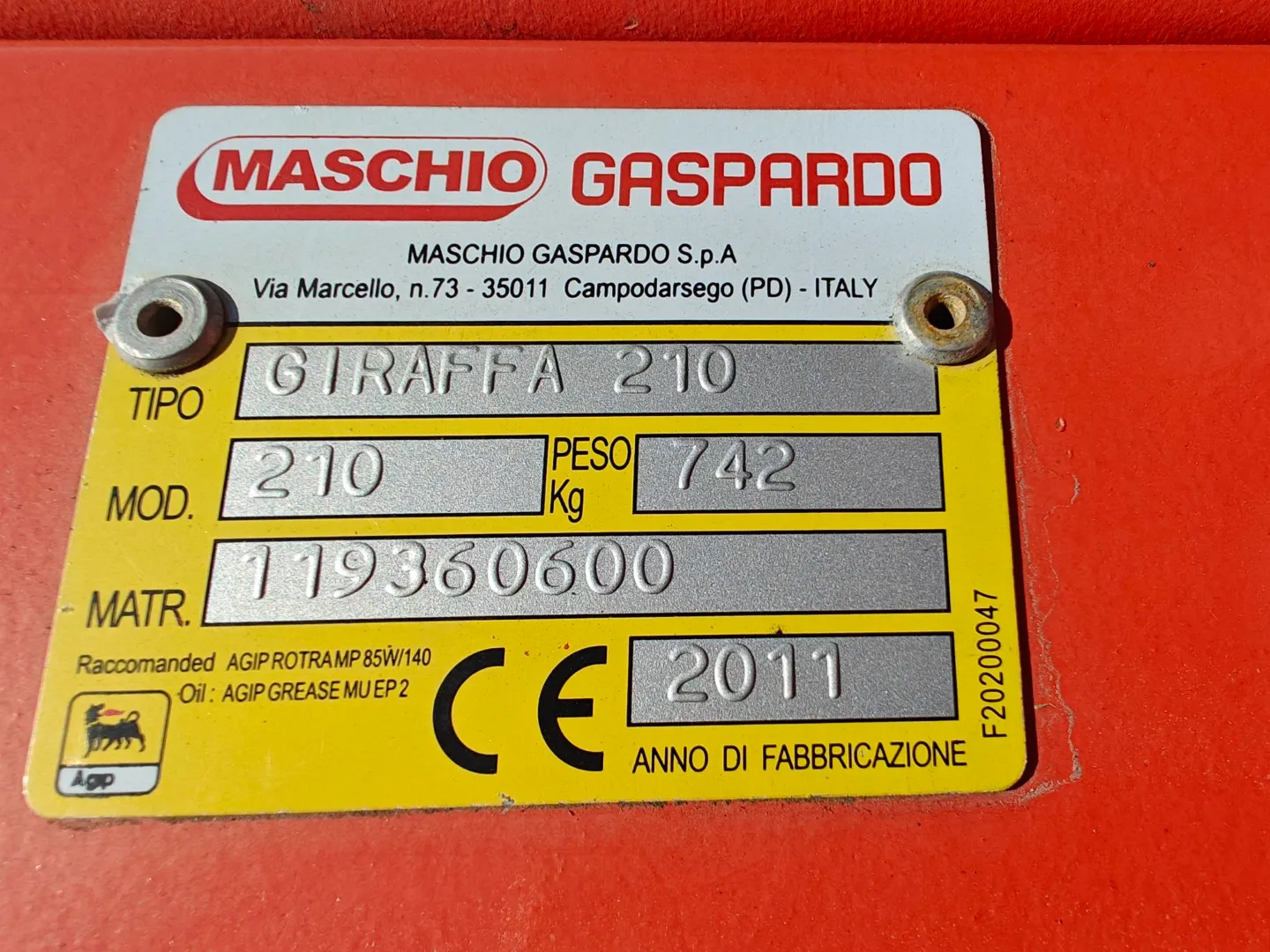 Maschio Giraffa 210 piennarmurskain / Siistikuntoinen - Katso video!