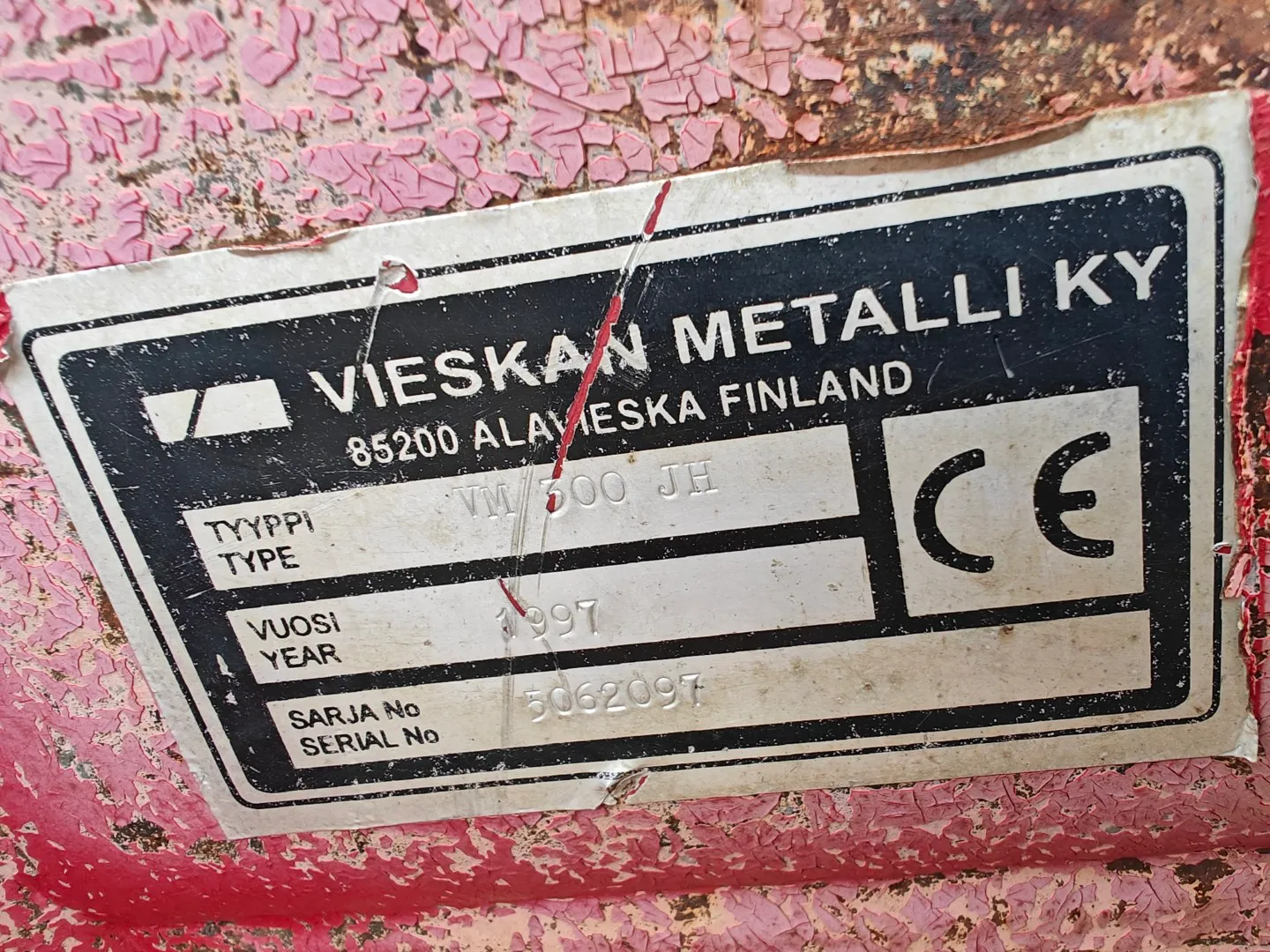 VM 300 JH perälevy / takalana / Tukipyörät, katso video!