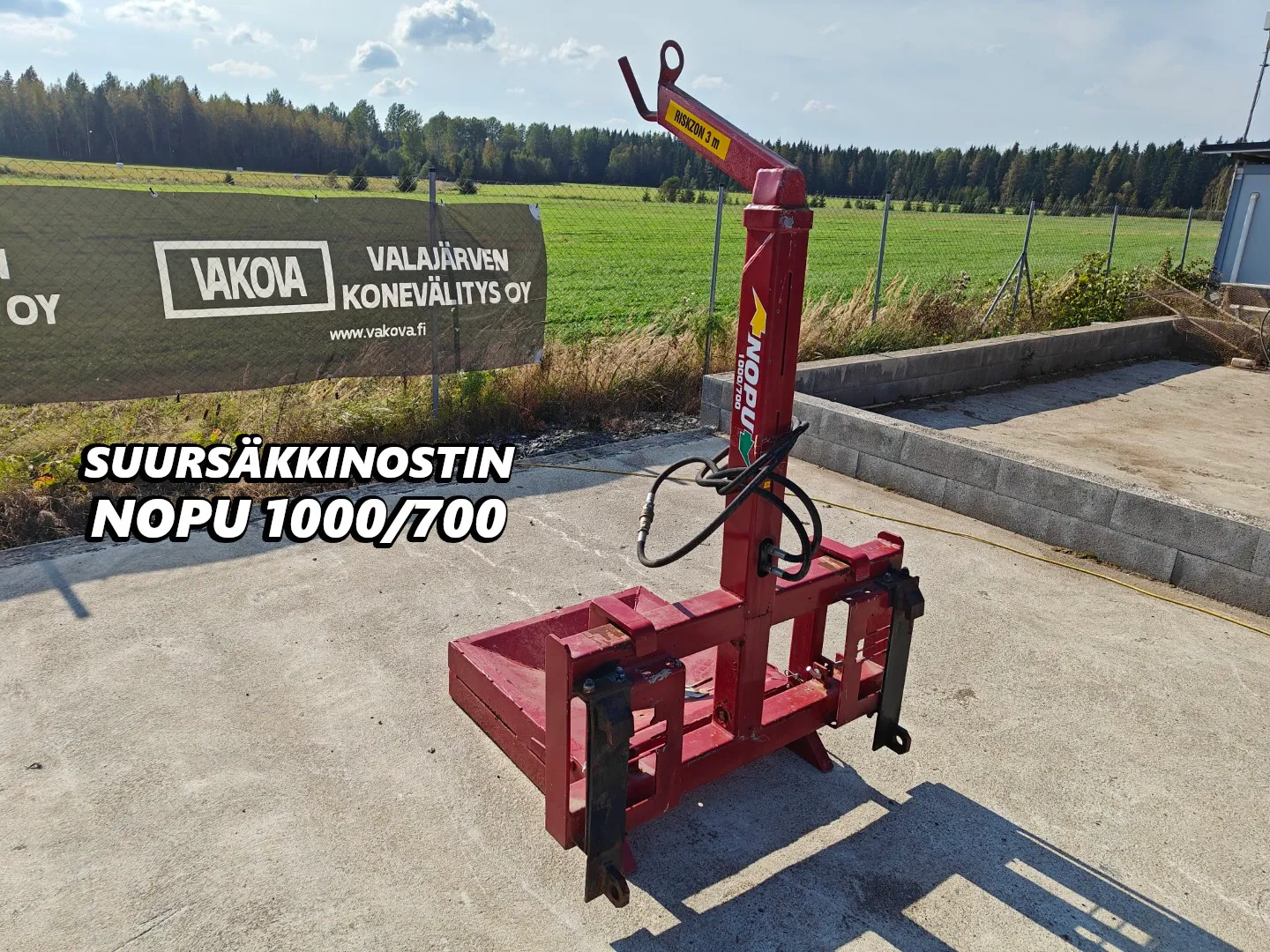 Nopu 1000/700 suursäkkinostin / Vila-kiinnikkellä - Katso video!