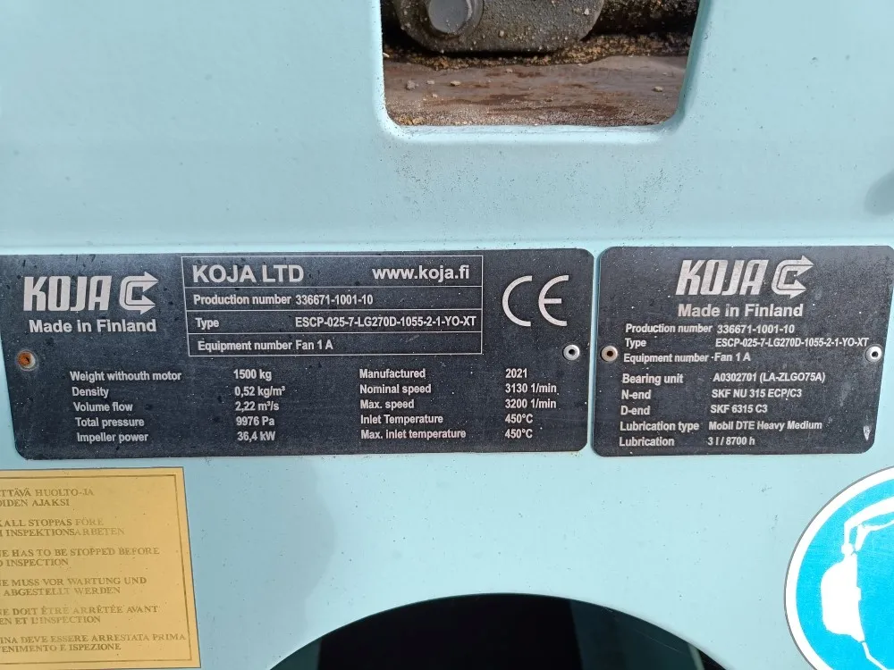 Korkeapainepuhallin Koja /