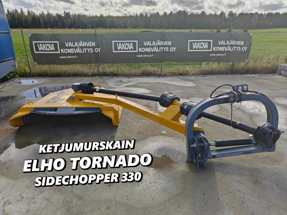 Elho Tornado 330 Side Chopper ketjumurskain / Upeakuntoinen kone, katso video!