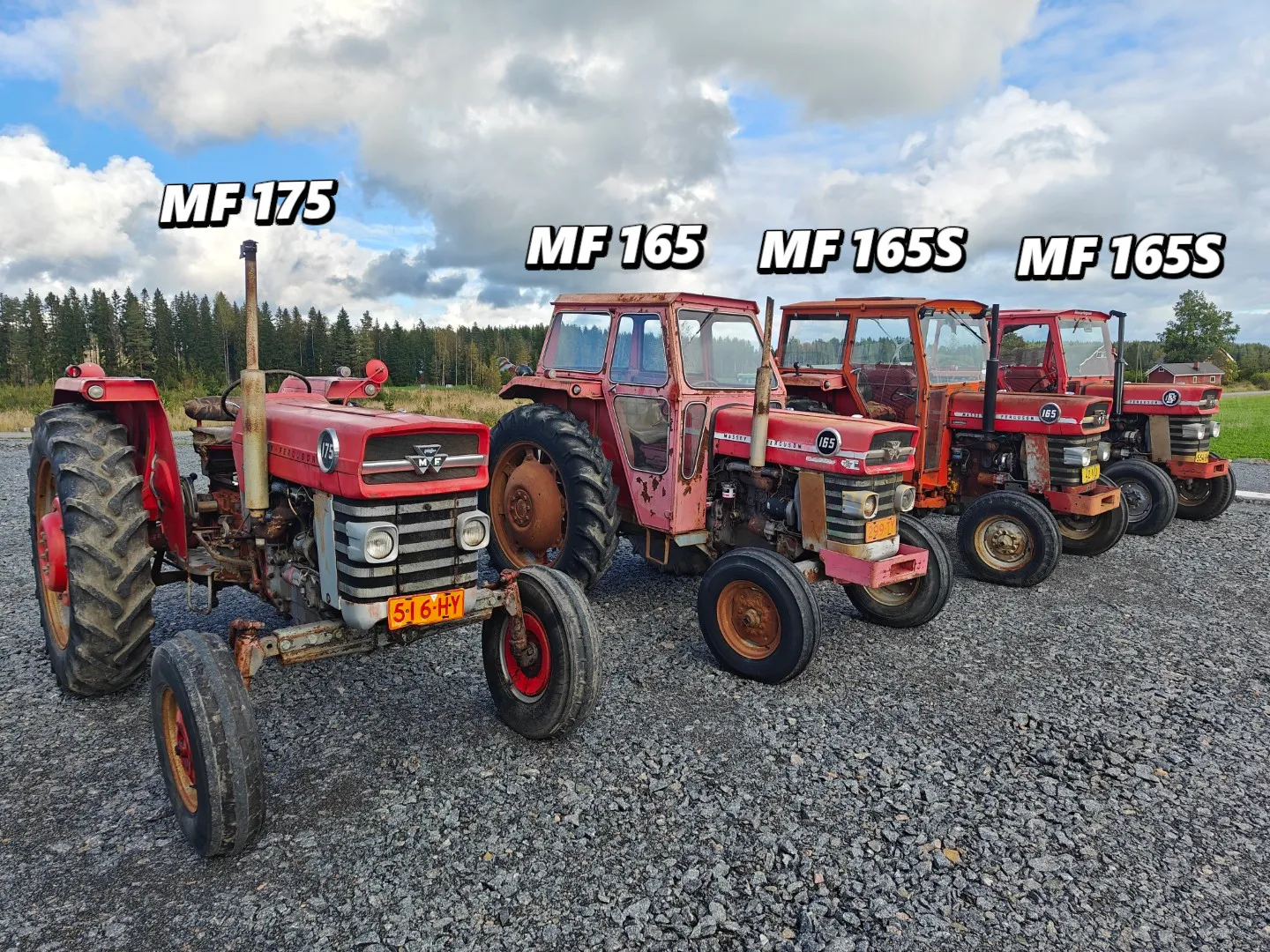 Massey Ferguson 165, 165S ja 175 traktoreita /
