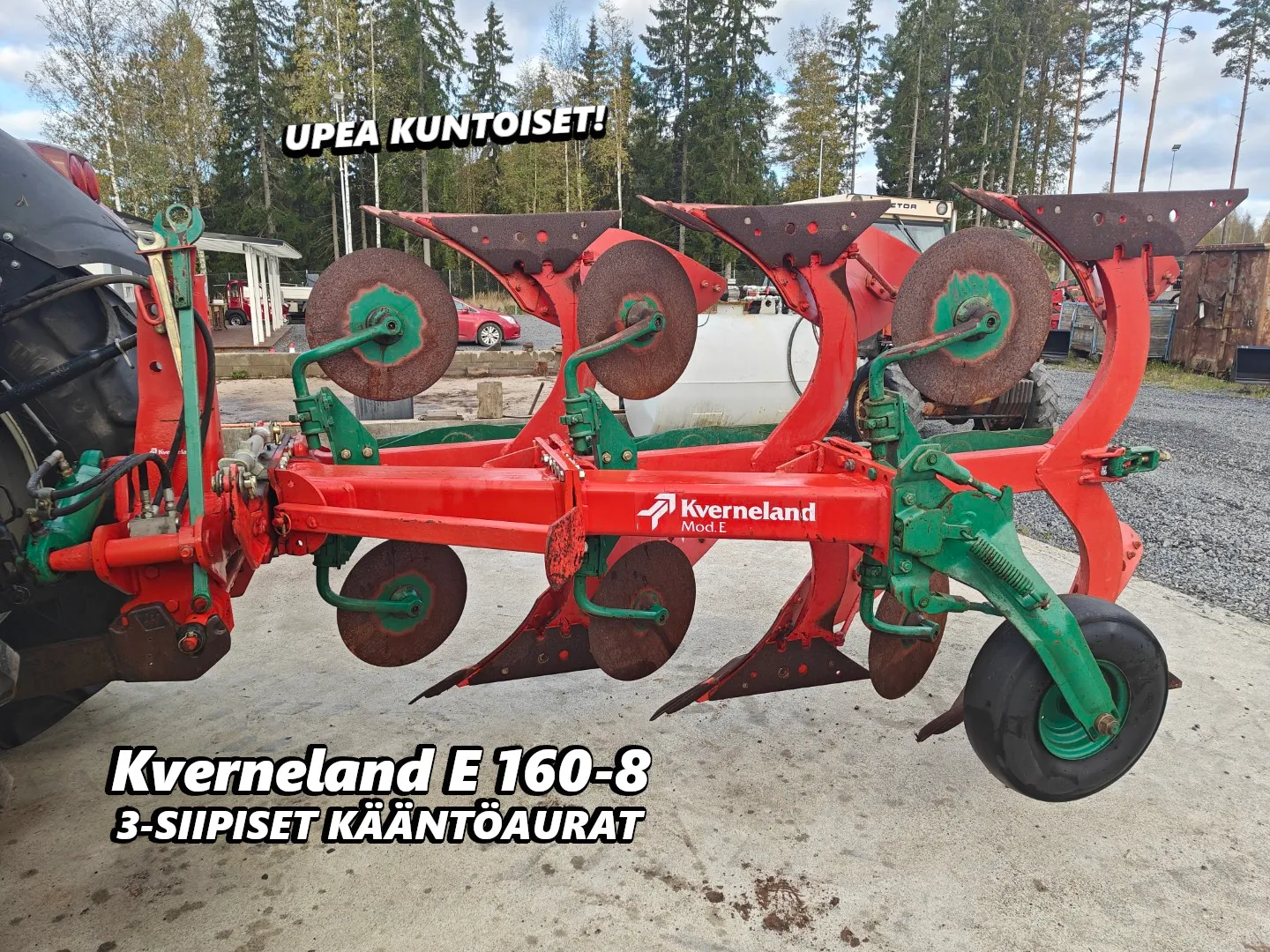 Kverneland E160-8 - 3-siipiset paluuaurat / Erittäin siistit kääntöaurat - Katso video!