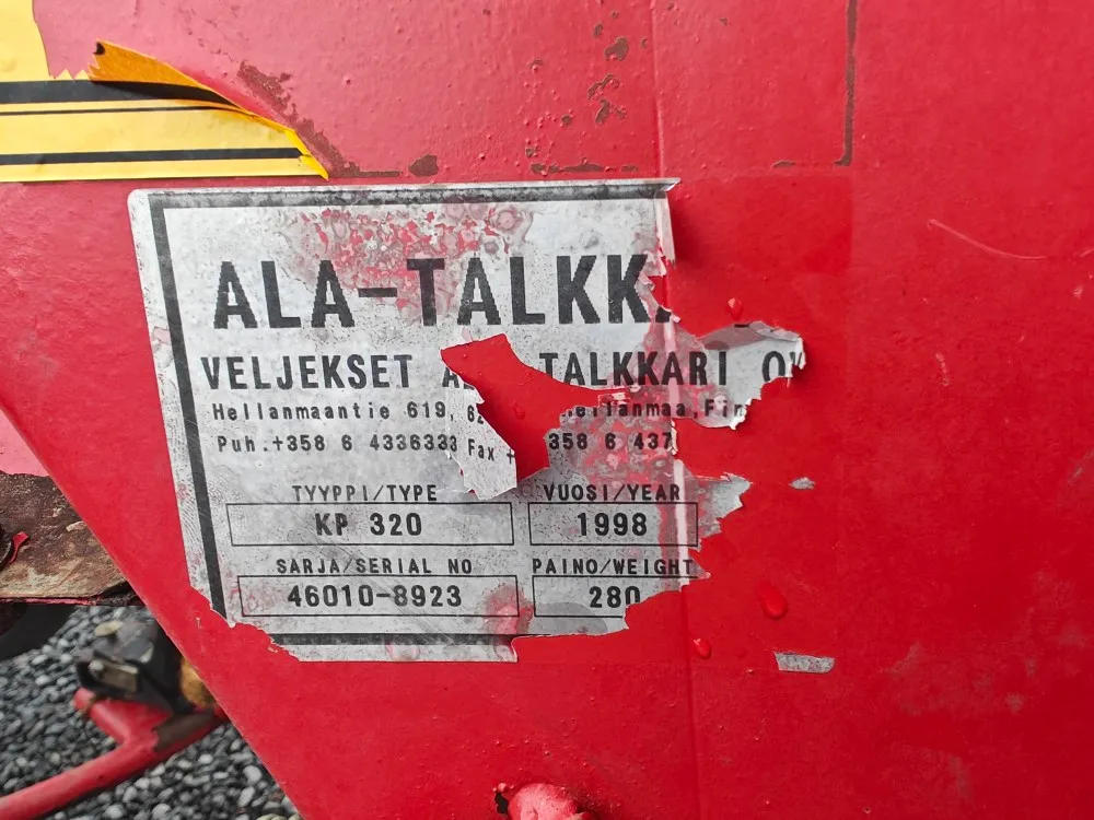 Ala-Talkkari KP320 pyöröharavapöyhin / Hyväkuntoinen - Katso video!