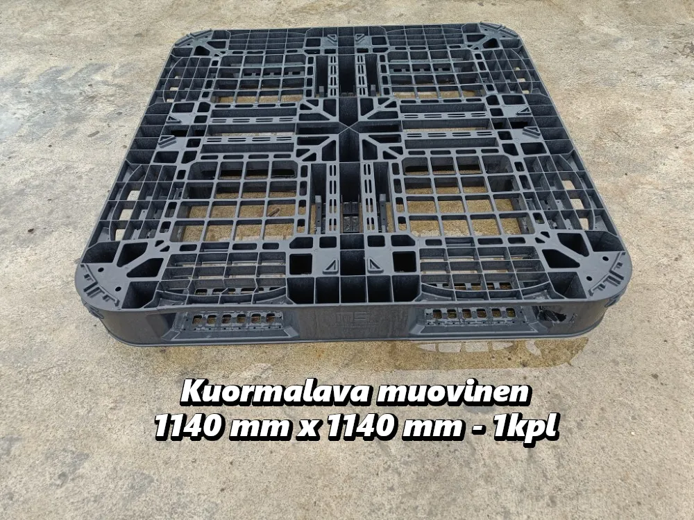 Kuormalava muovinen  1kpl / 1140 mm x 1140 mm - ritiläkannella