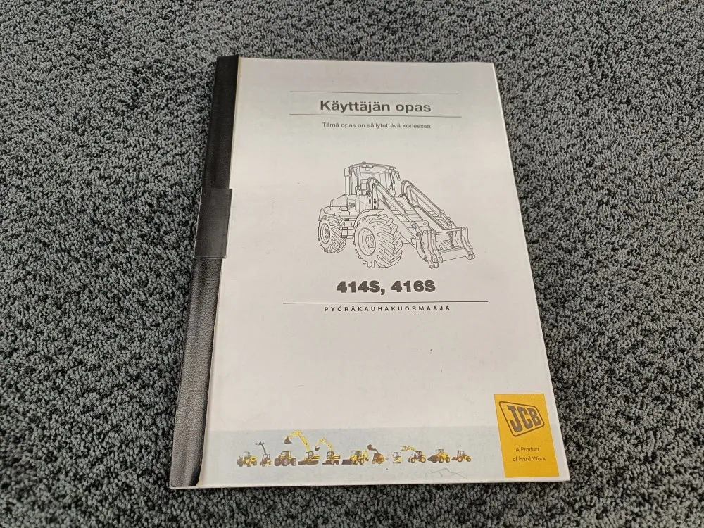 JCB 414S, 416S käyttäjän opas / pyöräkuormaajan ohjekirja
