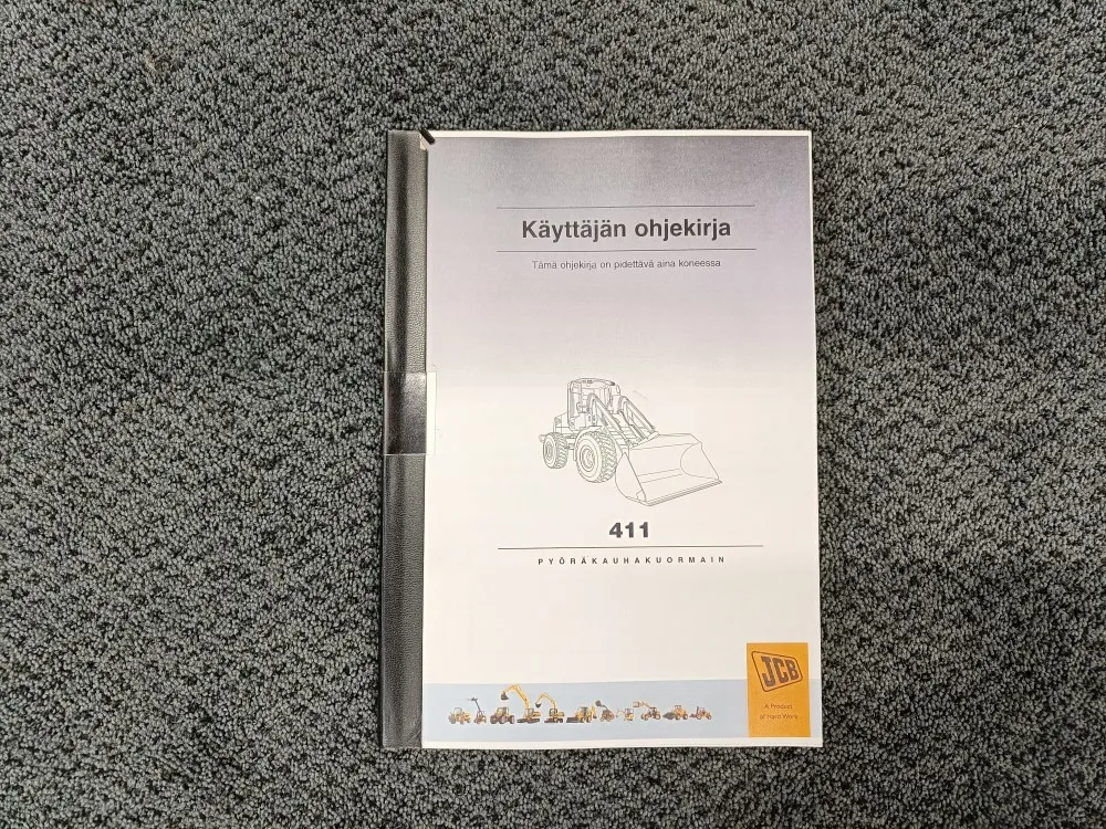 JCB 411 käyttäjän opas / pyöräkuormaajan ohjekirja